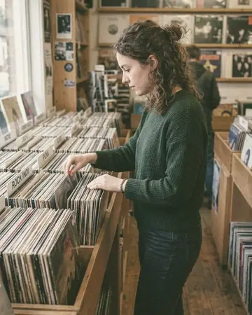 Record shop. With the Pastel Film preset applied.