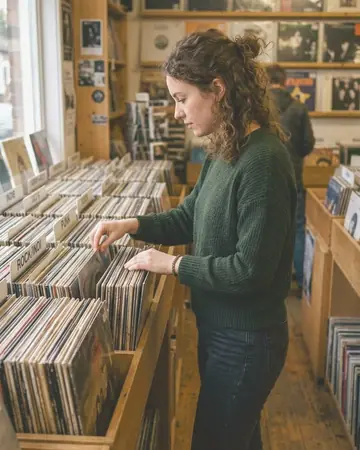 Record shop. With the Pastel Film preset applied.