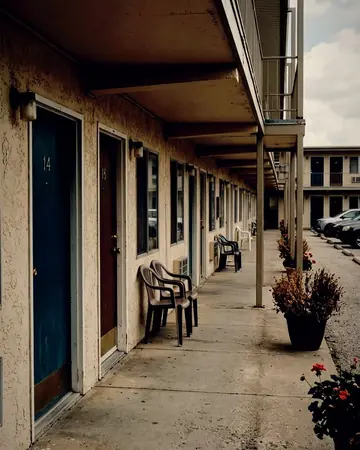 motel door. With the Plumbline preset applied.
