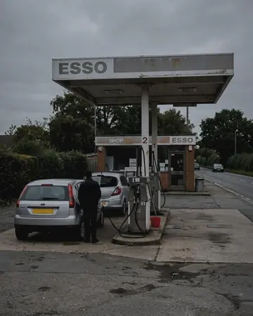 petrol station. With the Rainpane preset applied.
