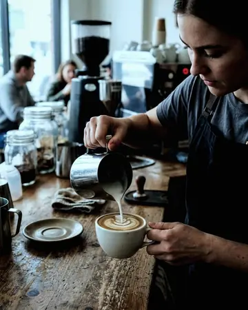 coffee pour. With the Steelsheen preset applied.