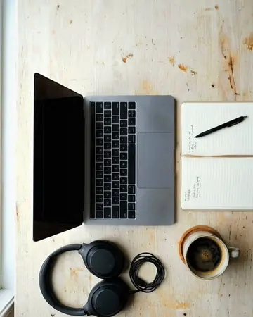 desk flatlay. With the Sweeptable preset applied.
