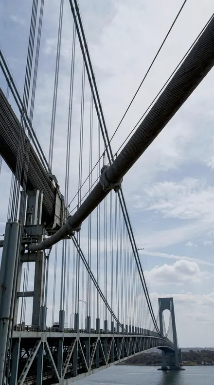Chrome Strip applied to Bridge cables