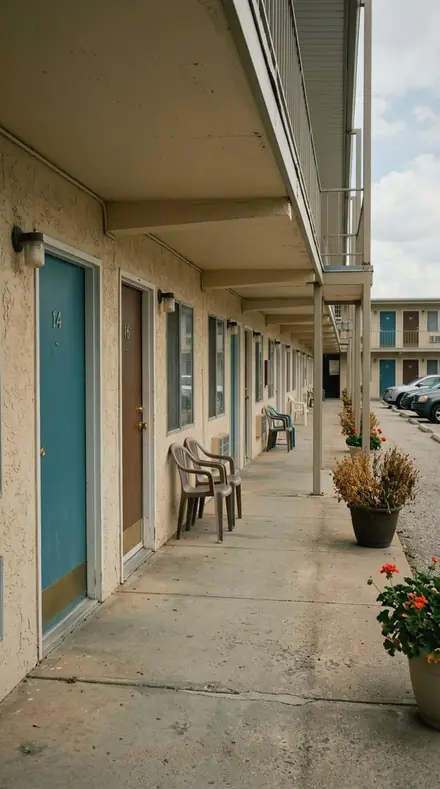 Polished Beading applied to Motel door