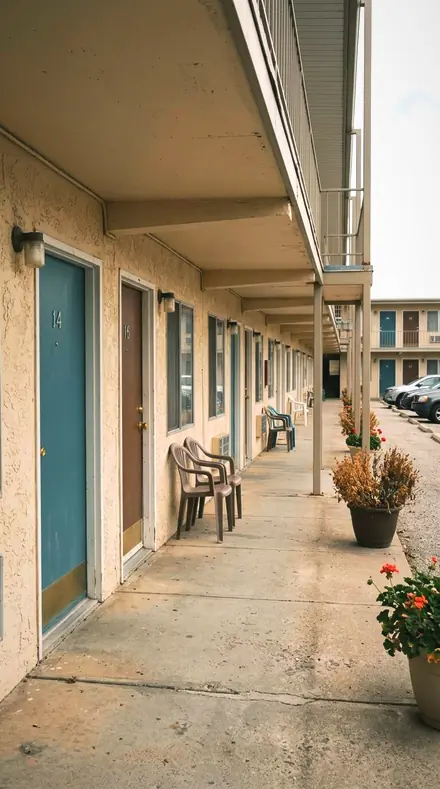 Beading Edge applied to Motel door