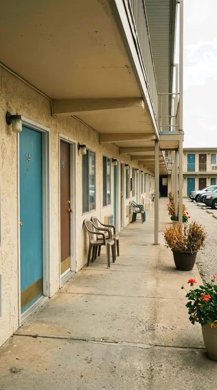 Trim Lustre applied to Motel door