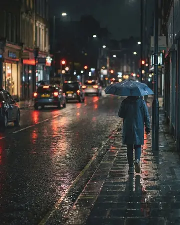 Rain street reflections. With the True Skin preset applied.