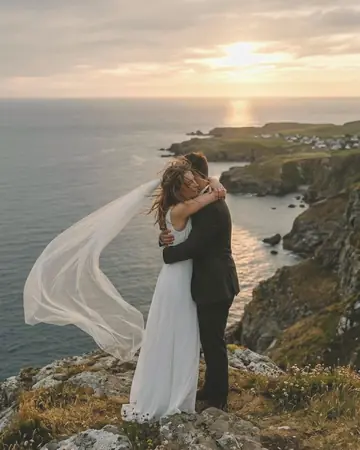 Cliff elopement. With the Warm Negative preset applied.
