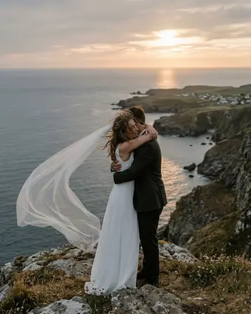 Cliff elopement. Photographed without a preset.