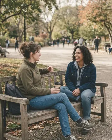 A bench and your people, suddenly a keeper. With the Warm Negative preset applied.