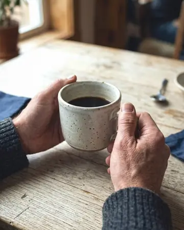 Hands cup. With the Warm Negative preset applied.
