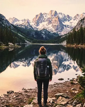 The lake that made you stop walking. With the Warm Negative preset applied.
