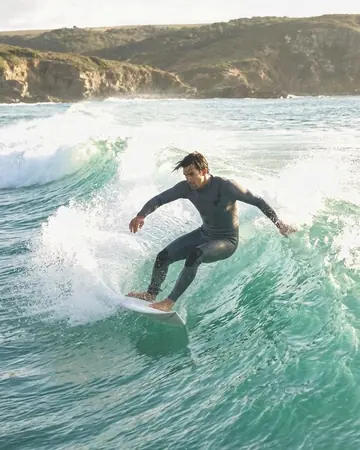 Surfer wave. With the Warm Negative preset applied.