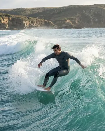 Surfer wave. Photographed without a preset.
