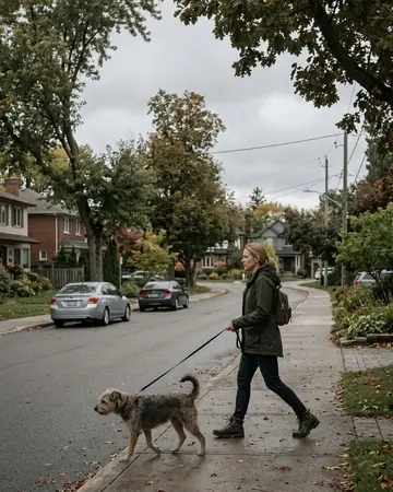 Dog walk. Photographed without a preset.