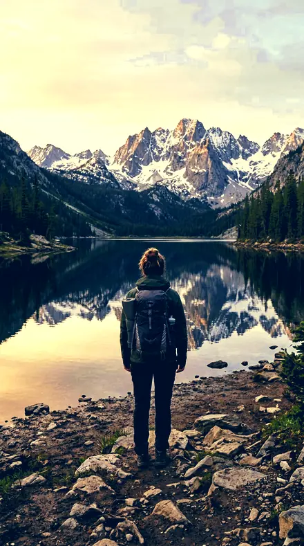 Divided Tone applied to mountain lake