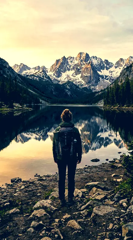 Halved Scale applied to mountain lake
