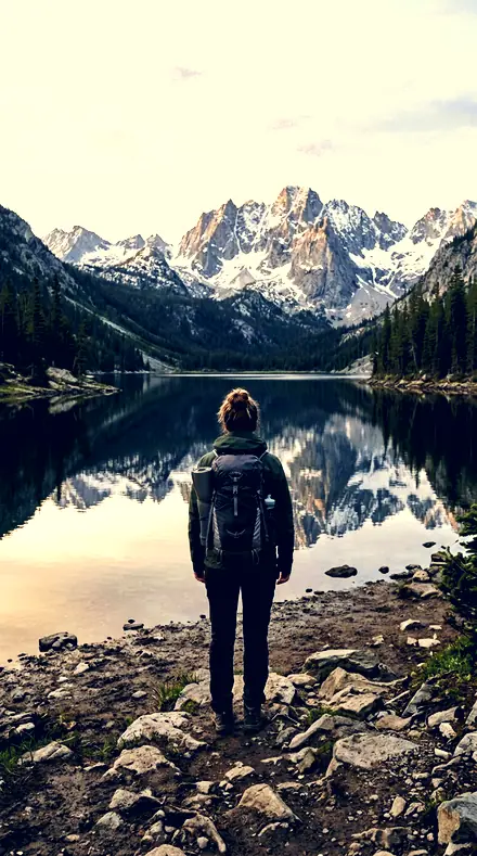 Blue Floor applied to mountain lake