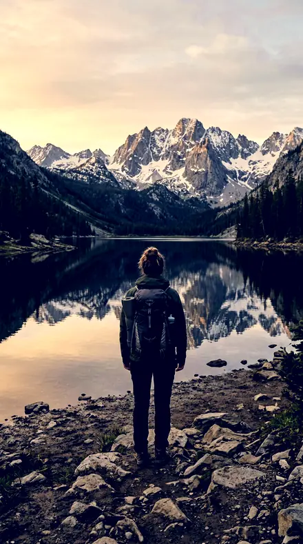 Cut Tone applied to mountain lake