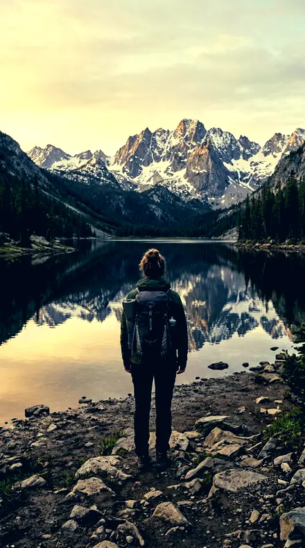 Parted Tone applied to mountain lake