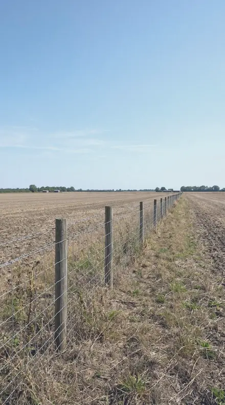 Coast Fog applied to field fence