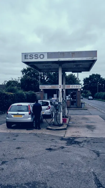 Slate Cyan applied to petrol station