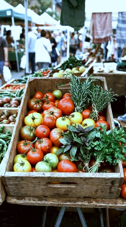 Ice Highlight applied to market produce