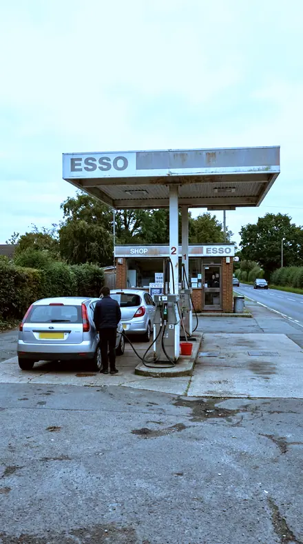 Ice Highlight applied to petrol station