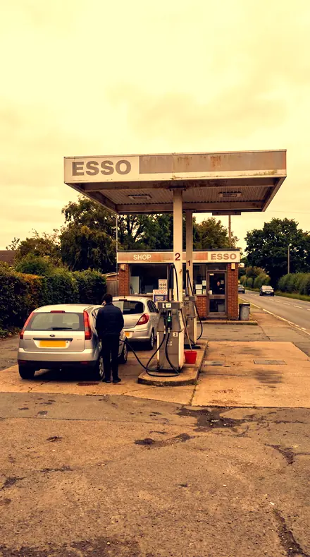 Amber Ceiling applied to petrol station