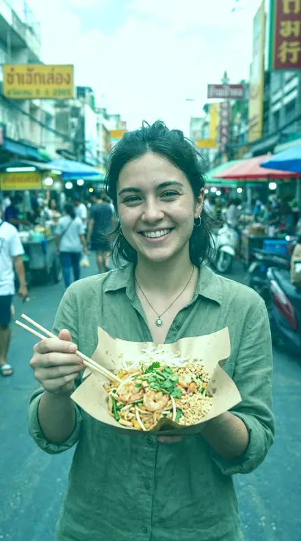 Teal Print applied to street food