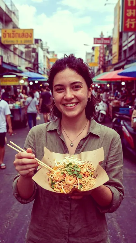 Magenta Toe applied to street food