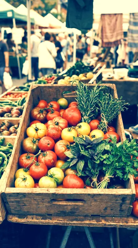 Yellow Crossing applied to market produce
