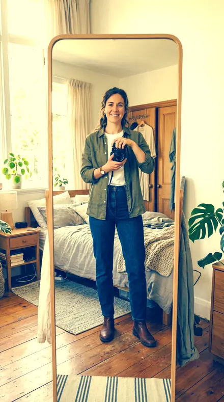 Yellow Crossing applied to mirror fit