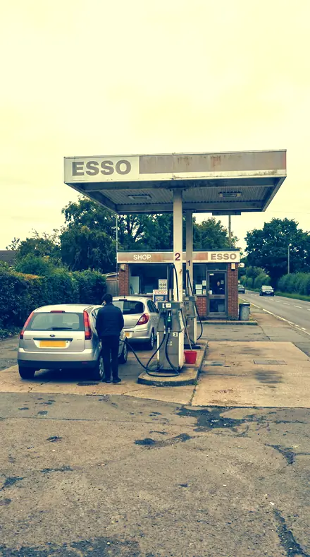 Yellow Crossing applied to petrol station