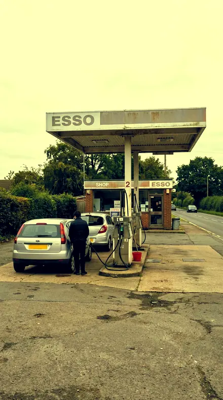 Blue Crush applied to petrol station