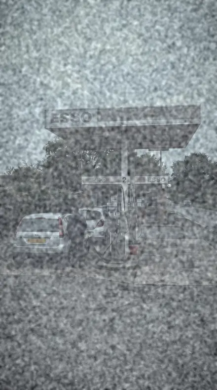 Cyan Wash applied to petrol station