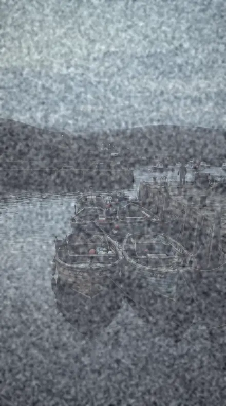 Window Fade applied to harbour boats