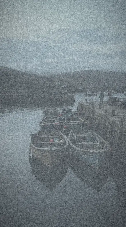 Shelf Print applied to harbour boats
