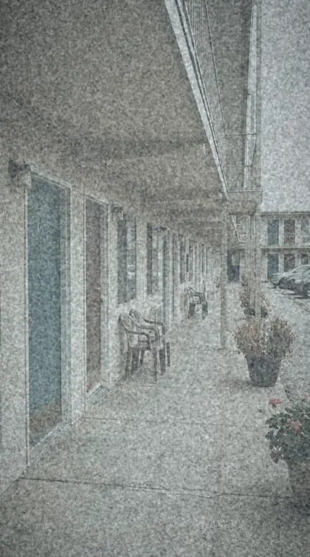 Shelf Print applied to motel door