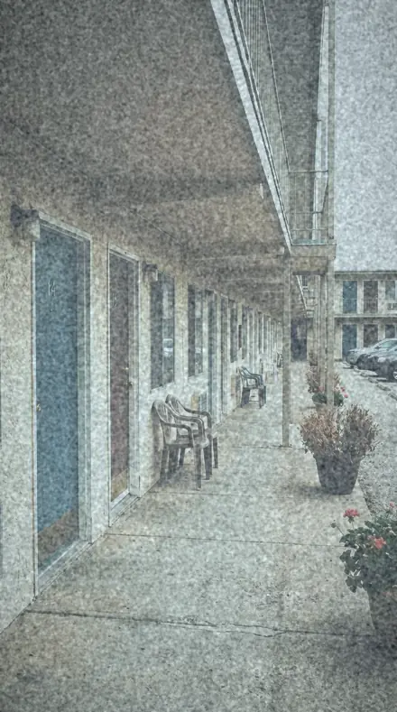 Album Page applied to motel door
