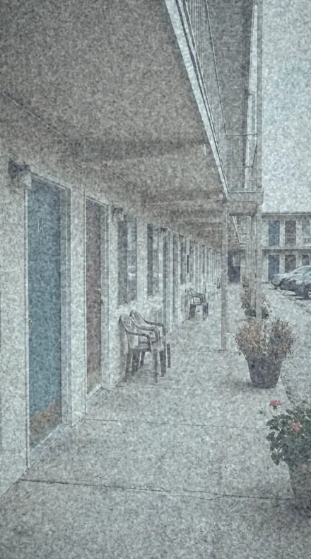 Corner Tab applied to motel door