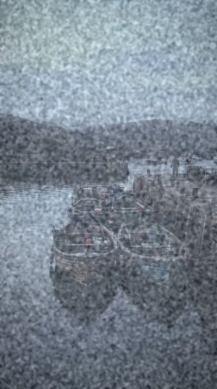 Paper Curl applied to harbour boats