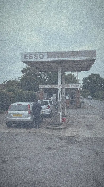 Border Trim applied to petrol station