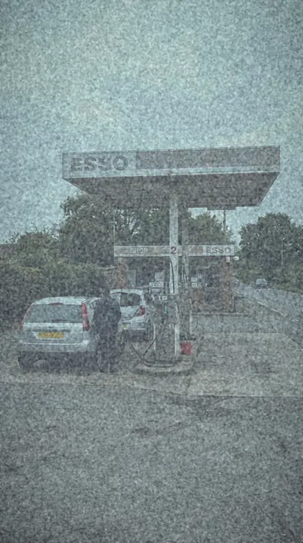 Milk Shadow applied to petrol station