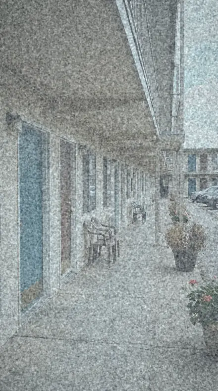 Sun Corner applied to motel door
