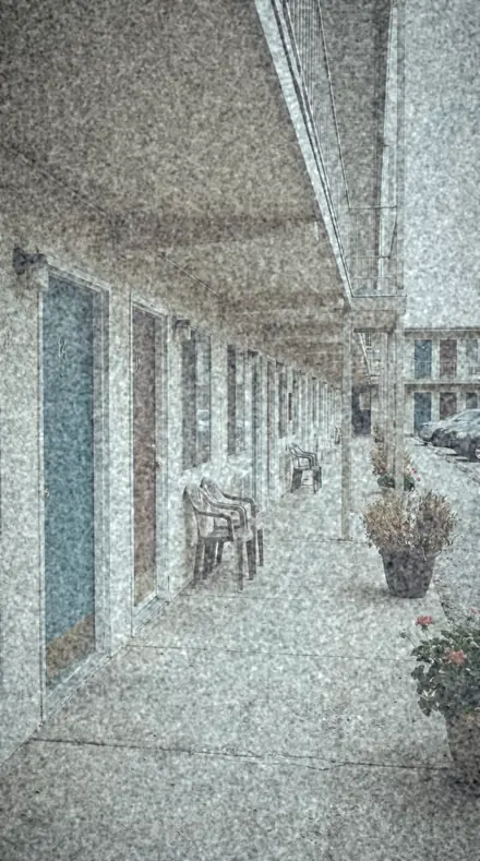 Chill Cast applied to motel door