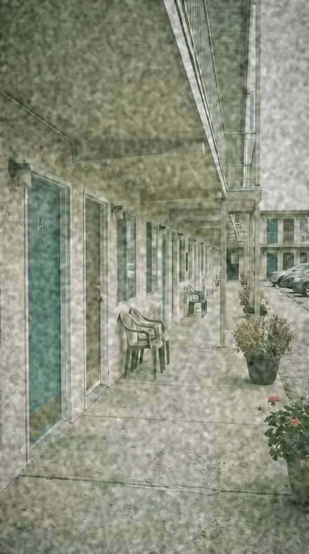 Reticulation Mark applied to motel door