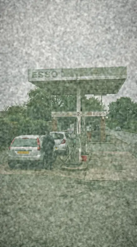 Lichen Patch applied to petrol station