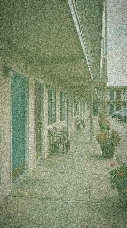 Shelf Year applied to motel door