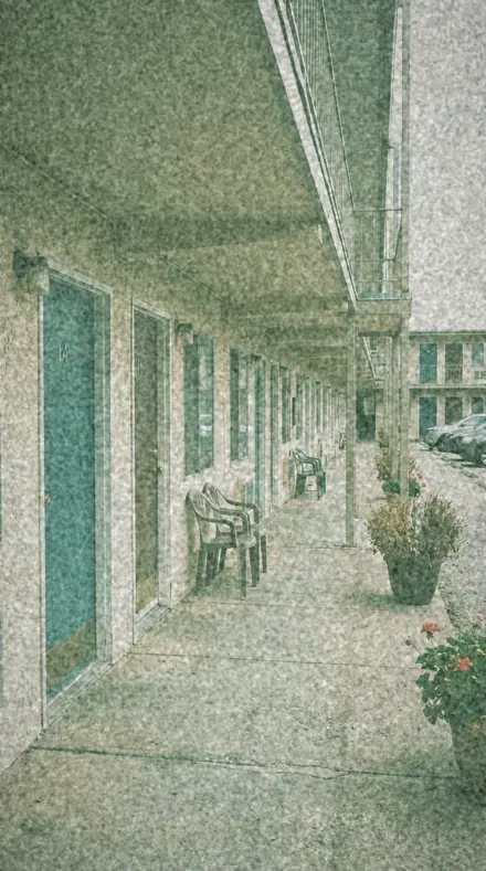 Stock Lot applied to motel door